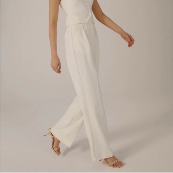 Favorite Daughter The Favorite Pants in Ivory White Womens Trousers Sz 0 - Picture 3 of 16